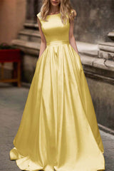 Wedding Dress With Cap Sleeves and Pockets