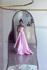 Fabulous Pink Sweetheart Sleeveless Mermaid Prom Gown With Beadings Online