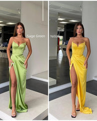 Orange Prom Dress Charmeuse Sleeveless Spaghetti Strap
