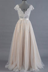 Long Lace Sleeves Wedding Dress