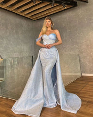 Amazing Off-the-Shoulder Sweetheart Prom Dress Beadings Mermaid With Ruffles