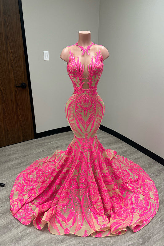 Heavy Evening Dress Sleeveless Sequins Mermaid Strapless Appliques