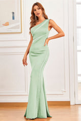 Elegant Mermaid One Shoulder Evening Dress With Beads Online
