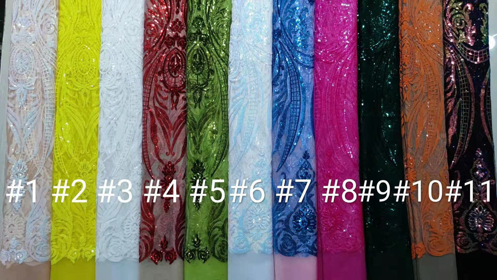 Royal Blue Sequins Mermaid Prom Dress Flowers
