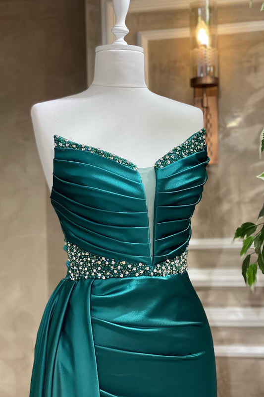 Gorgeous Strapless Mermaid Prom Dress With Beads