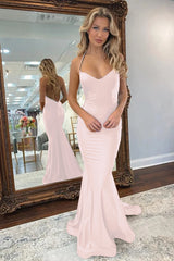 Royal Blue Mermaid Prom Dress Long V Neck Backless