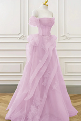 Cute Green Strapless Off The Shoulder A Line Prom Dress Long With Beads