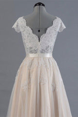 Long Lace Sleeves Wedding Dress