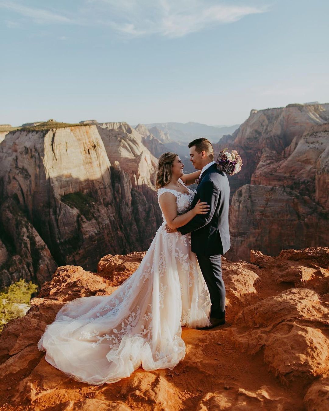 Elegant V-Neck A-Line Wedding Gown with Lace Appliques and Tulle Train