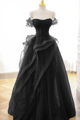 Cute Green Strapless Off The Shoulder A Line Prom Dress Long With Beads
