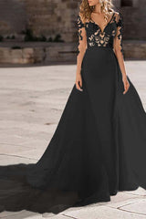 Mermaid Wedding Gown with Long Lace Sleeves