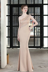 Elegant Mermaid One Shoulder Evening Dress With Beads Online