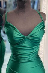 Gorgeous Emerald Green Sweetheart Mermaid Prom Dress Pleats On Sale