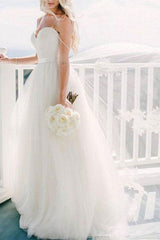 Wedding Dress with Spaghetti-Straps in Tulle
