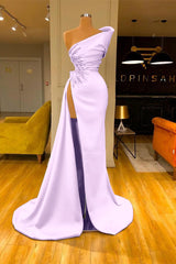  Sky Blue Long Mermaid Prom Dress Sleeveless Split with Beads
