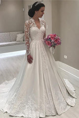Sweetheart Mermaid Wedding Dress with Long Sleeves and Lace Appliques by Ballbellas