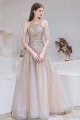Gorgeous Halter Sleeveless Prom Dress Tulle With Beadings Crystals