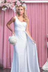 Elegant Mermaid Long with Ruffles Evening Dress Sweetheart One Shoulder Online