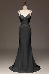 Applique Pink Spaghetti Strap Prom Dress Sleeveless Dress