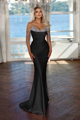 Elegant Lavender Long Prom Dress Spaghetti Strap with Pleated Sequins Tassel