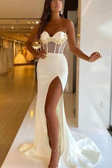 Glorious Mermaid Sequins Prom Dress with Split Sleeveless Online