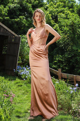 Chic Spaghetti-Straps V-Neck Mermaid Prom Dress Sleeveless Online