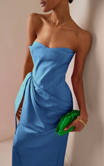 Pink Strapless Prom Dress Long Sliming Sleeveless Dress