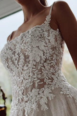 RjerStore Spaghetti Straps Square Neckline Sleeveless Mermaid Prom Dresses