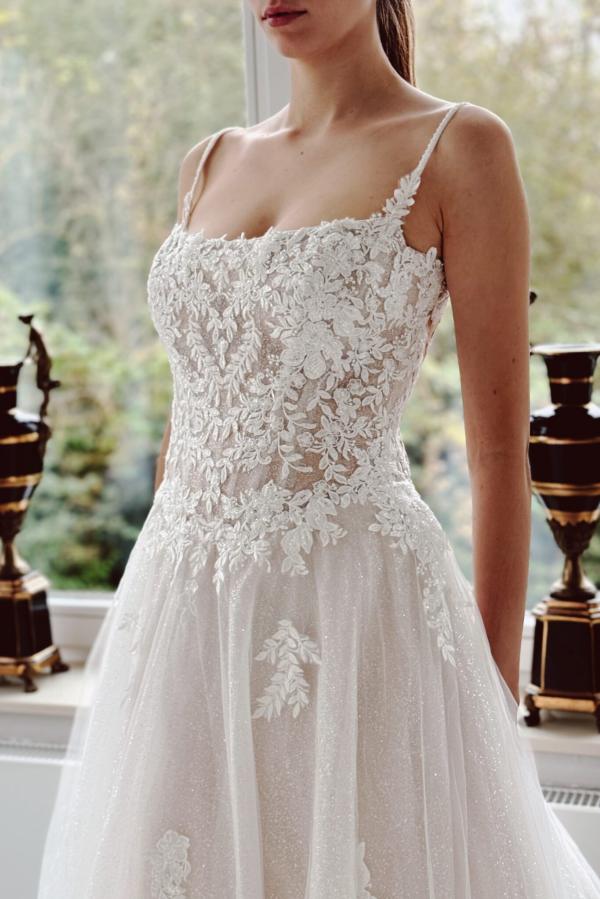 RjerStore Spaghetti Straps Square Neckline Sleeveless Mermaid Prom Dresses