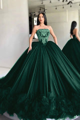 Gorgeous Black Strapless Mermaid Prom Dress Sleeveless with Appliques