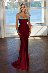 Elegant Lavender Long Prom Dress Spaghetti Strap with Pleated Sequins Tassel