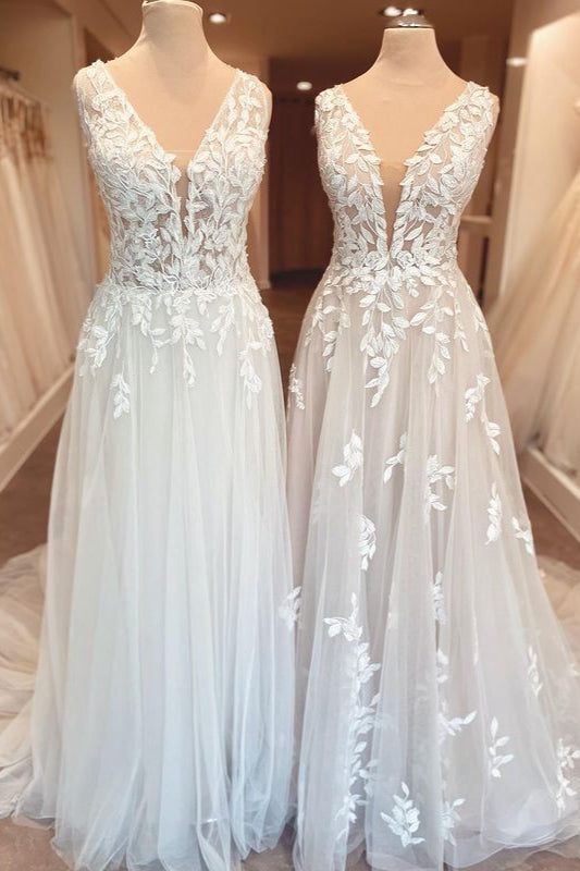 Open Back Vintage Sweetheart Wedding Dress with Ruffles and Lace Appliques in A-Line