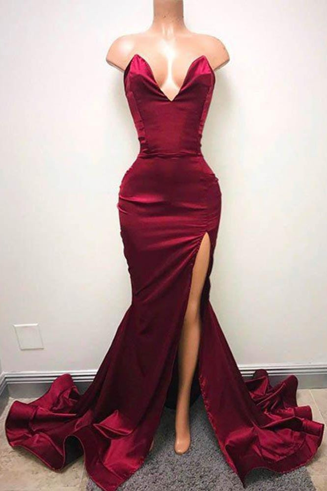 Gorgeous Sweetheart Mermiad Long Prom Dress With Slit On Sale