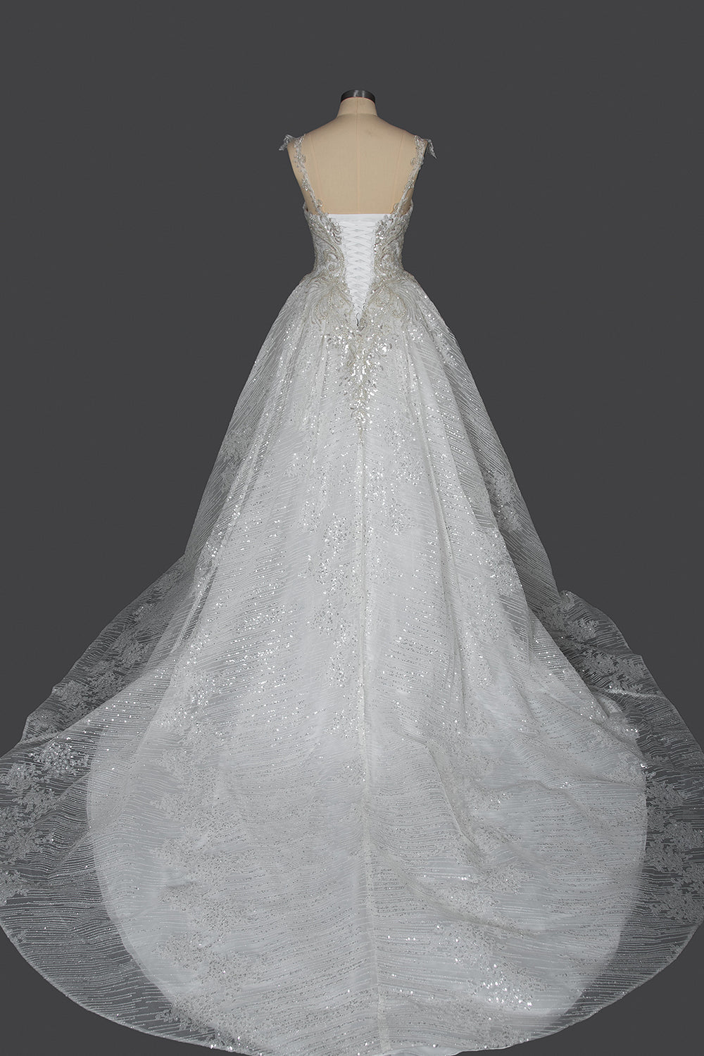 Elegant Sweetheart Ball Gown with Pleated Straps and Sequins
