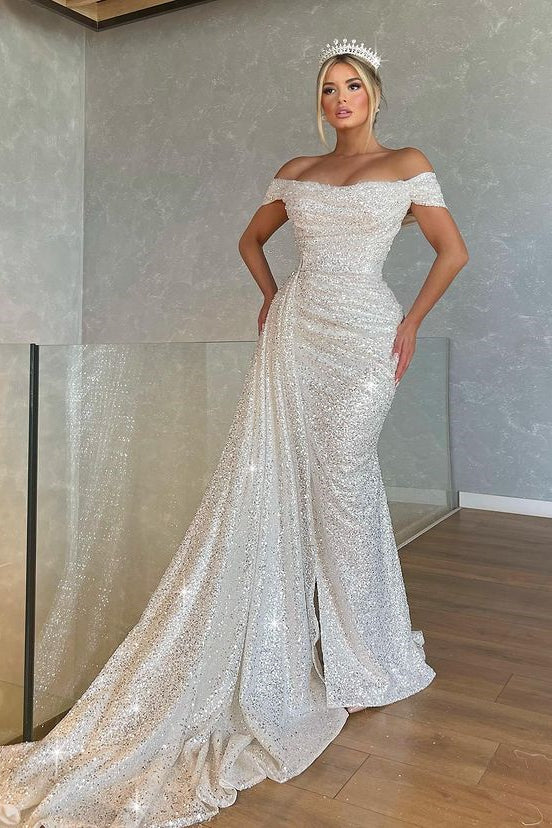 Gorgeous Off-the-Shoulder Prom Dress Strapless Mermaid with Sequins
