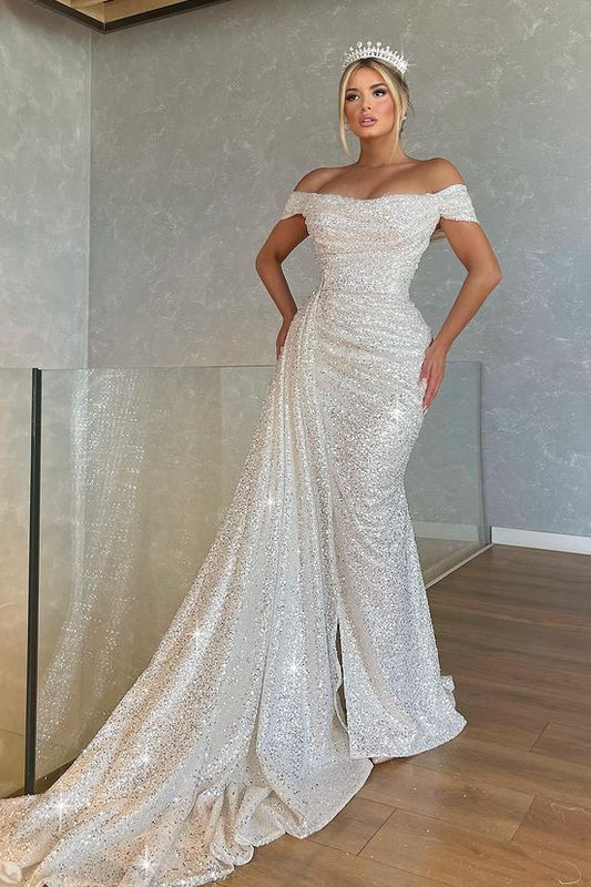 Gorgeous Off-the-Shoulder Prom Dress Strapless Mermaid with Sequins