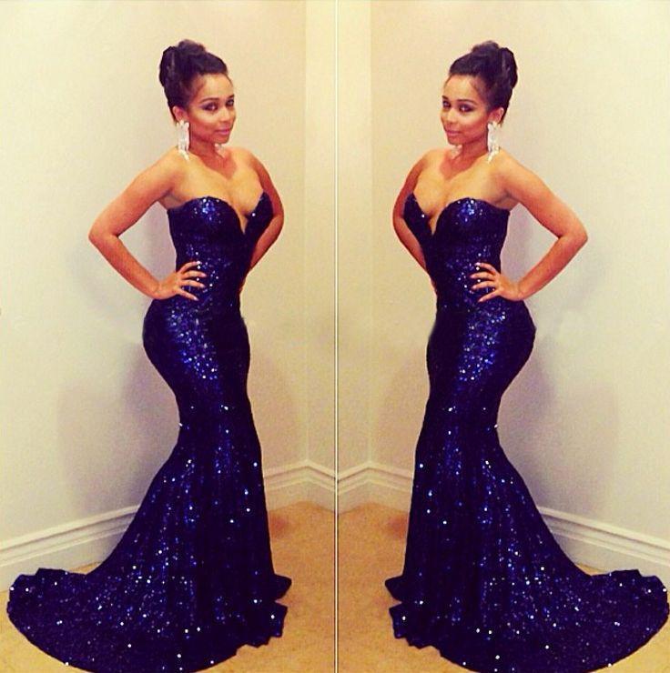 Gorgeous Sweetheart Sequins Mermaid Long Prom Dress
