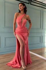 Gorgeous One Shoulder Mermaid Prom Dress With Split