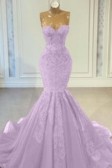 Red Sweetheart Sleeveless Mermaid Prom Dress with Beadings