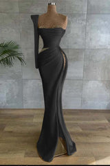 Asymmetrical Prom Dress with Beads
