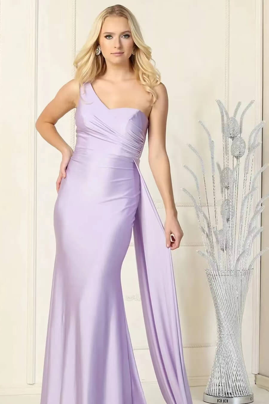 Elegant Mermaid Long with Ruffles Evening Dress Sweetheart One Shoulder Online