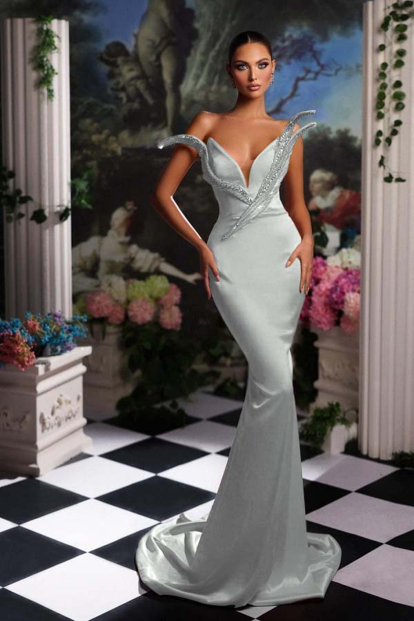 Orange Mermaid Prom Dress Sleeveless Sequin Dress