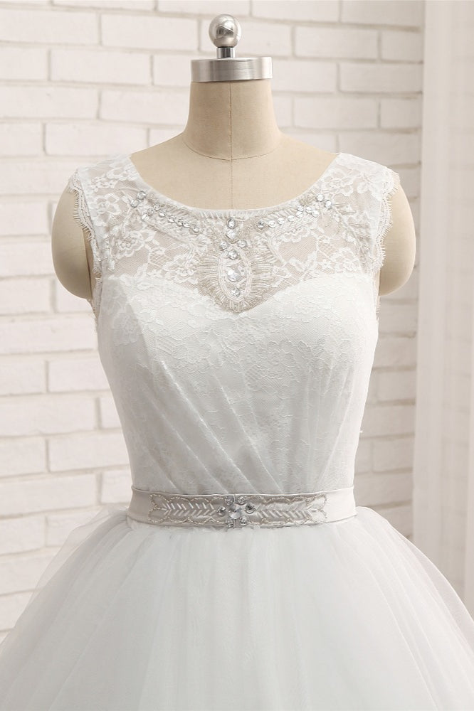 Long Princess Vintage Wedding Dress in Tulle Lace Jewel Tone