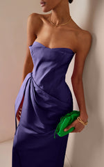 Pink Strapless Prom Dress Long Sliming Sleeveless Dress