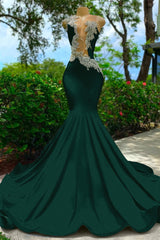 Royal Blue Sleeveless Mermaid Prom Dress with Sexy Cut Out and Appliques