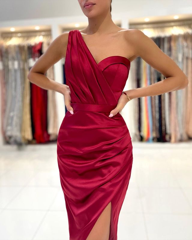 ClassicOne Shoulder Sheath Short Prom Dress Online