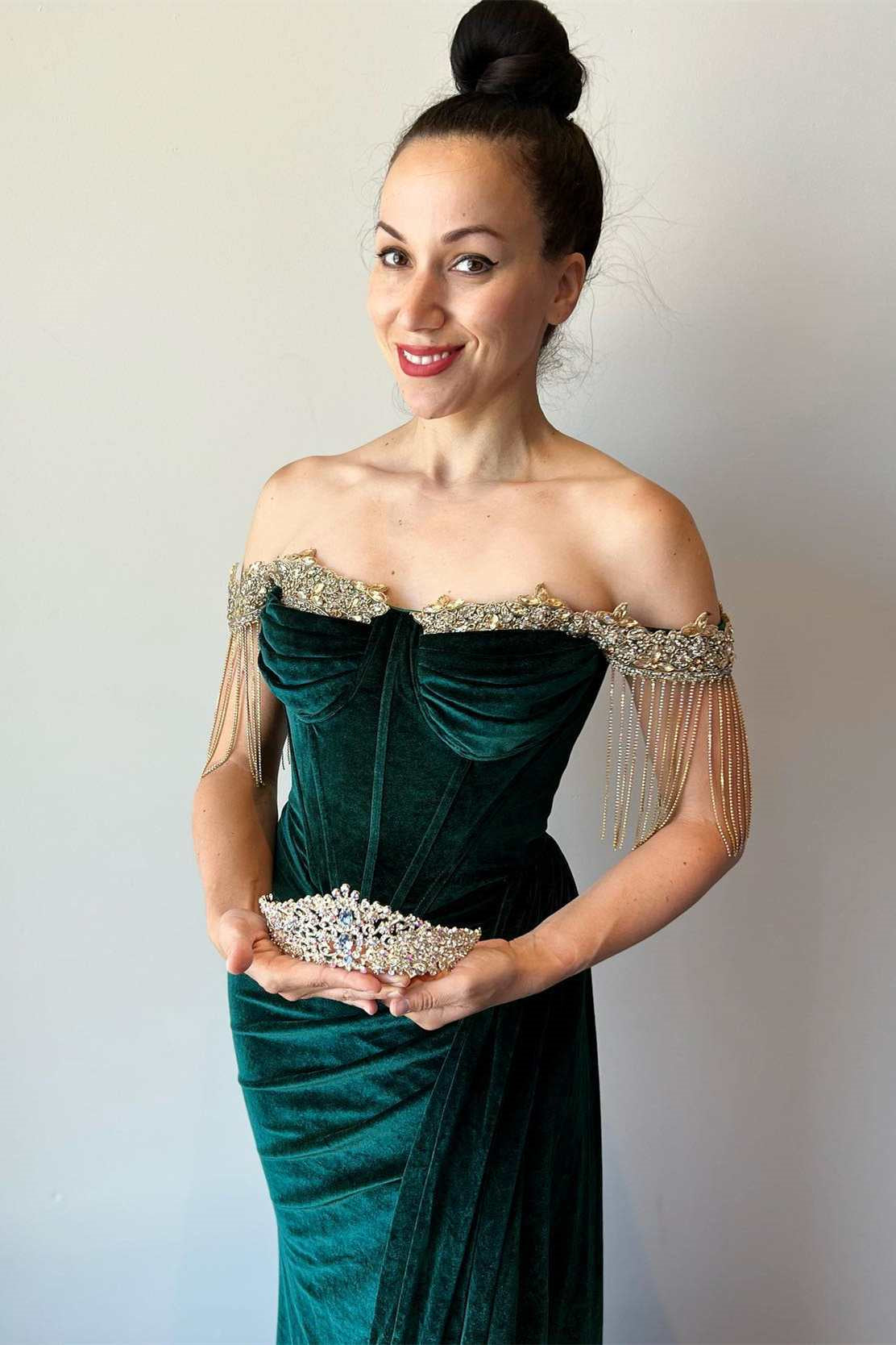 Classic Off-the-Shoulder Prom Dress Mermaid  Velvet With Beads Tassels
