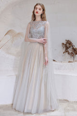 Gorgeous Ruffles Beadings Prom Dress Long Tulle With Crystals