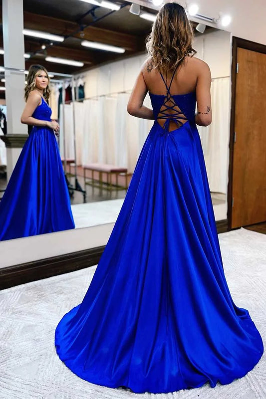 Cut Out Spaghetti Strap Prom Dress Long Mermaid Dress