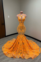 Heavy Evening Dress Sleeveless Sequins Mermaid Strapless Appliques
